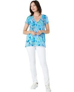 Hot Sale ❤️ Lilly Pulitzer Etta V-Neck | Shirts & Tops 😀 -Cheap Lilly Pulitzer Store 71LvpPcaHTL. AC SR736920