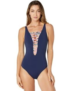 Best Pirce ✔️ Lilly Pulitzer Isle Lattice One-Piece | Swimwear 🤩 -Cheap Lilly Pulitzer Store 71lFMI wHS. AC SR736920