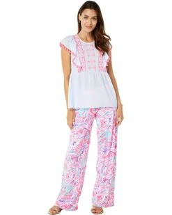 New ❤️ Lilly Pulitzer Lorena Breezy Palazzo | Pants ⌛ -Cheap Lilly Pulitzer Store 71yJqVF1xwS. AC SR736920