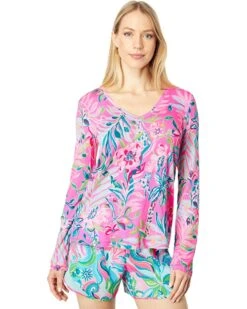 Promo 🛒 Lilly Pulitzer PJ Knit Long Sleeve Top | Sleepwear 🥰 -Cheap Lilly Pulitzer Store 817 Yrs5ZmL. AC SR736920