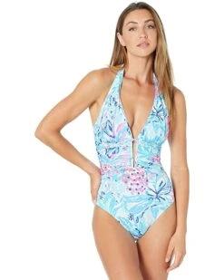 Cheapest 🥰 Lilly Pulitzer Lanai Halter One-Piece | Swimwear ✨