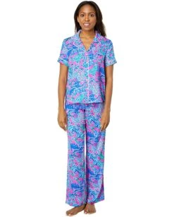 Best reviews of ❤️ Lilly Pulitzer PJ Woven Short Sleeve Top | Sleepwear 🎁 -Cheap Lilly Pulitzer Store 81EfqgP1S6L. AC SR736920