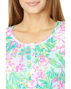 Best Sale 🧨 Lilly Pulitzer PJ Knit Long Sleeve Henley Top | Sleepwear ✔️ -Cheap Lilly Pulitzer Store 81eAnpRGXEL. AC SR736920