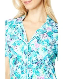 Best reviews of ✔️ Lilly Pulitzer PJ Knit Short Sleeve Button-Up Top | Sleepwear 🌟 -Cheap Lilly Pulitzer Store 91kr08uq74L. AC SR736920